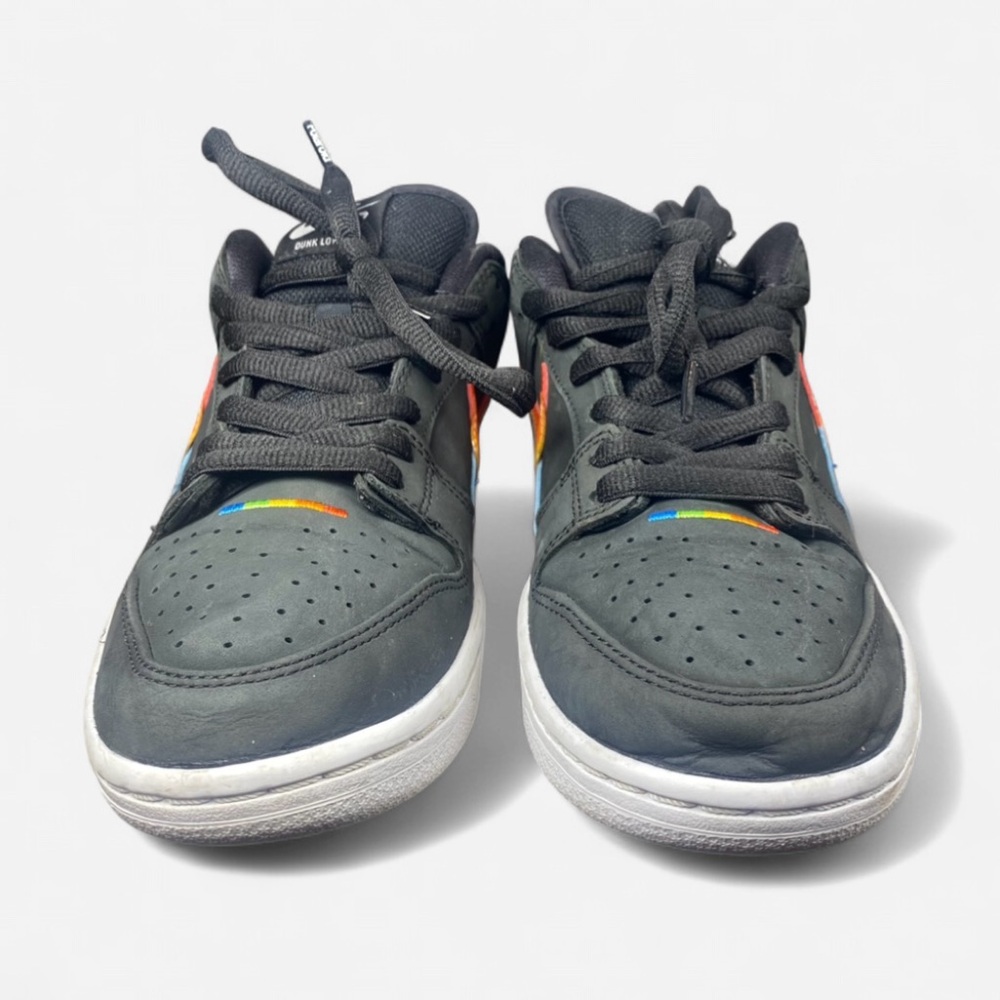 Nike SB Dunk Low Polaroid 8 Black Rainbow Swoosh 7 Sets Laces DH7722-001 - Picture 3 of 9